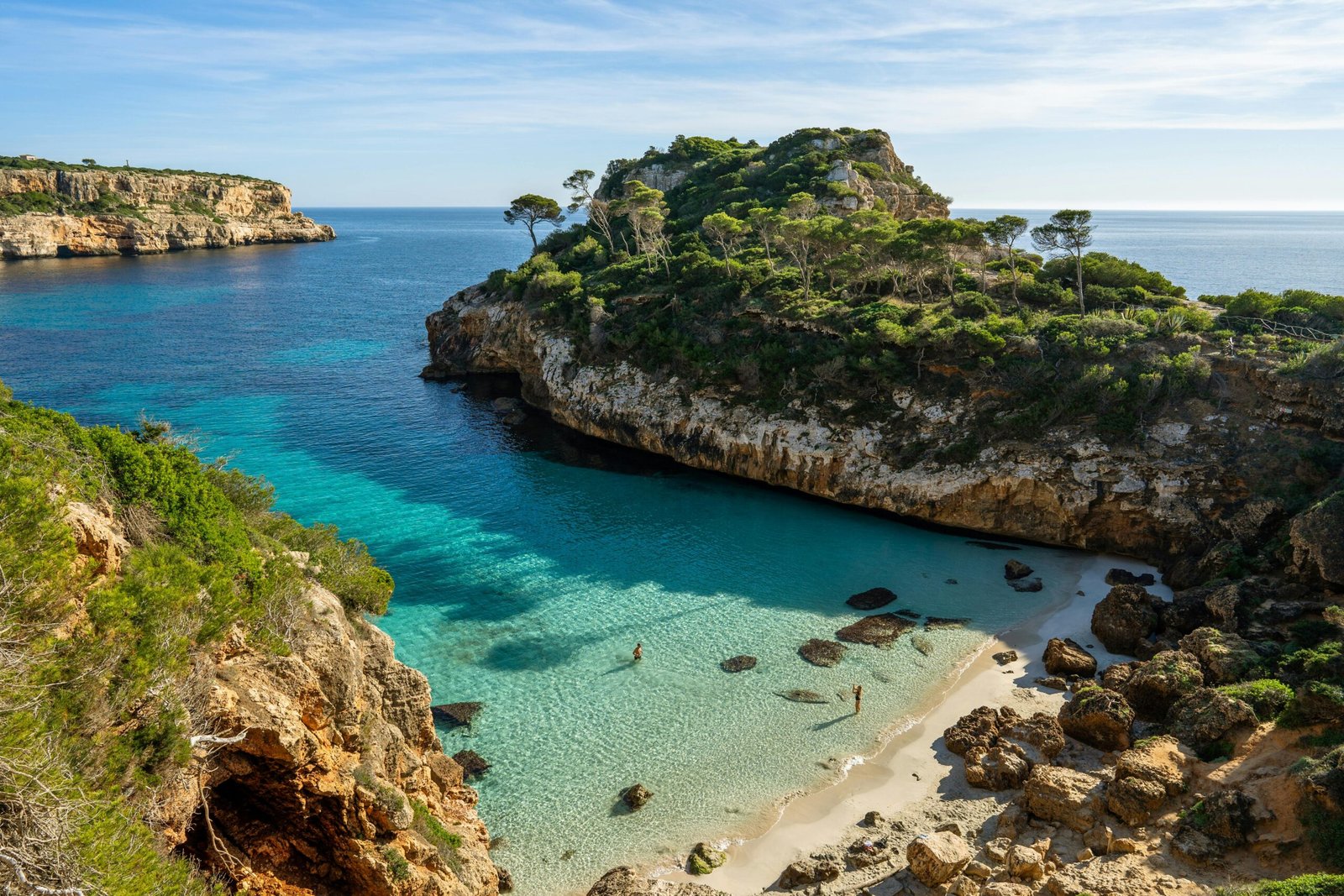 Quiet Mediterranean cove selected for a private journey